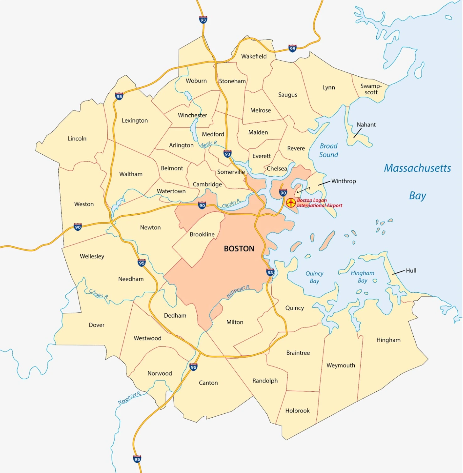Greater Boston Map